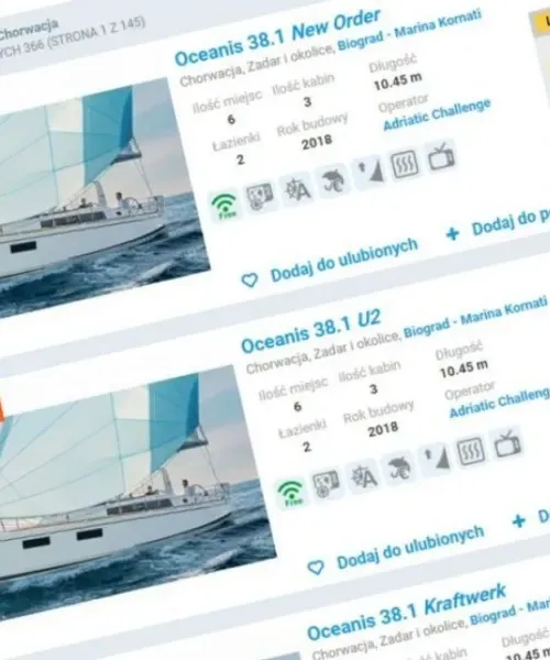 Czarter jachtów w Chorwacji z wyszukiwarką online YACHTIC.com